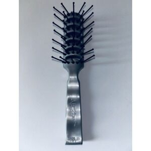 Air Flow Vented Blow Style Hair Brush Metallic Gray Made In The USA Hair Styling
